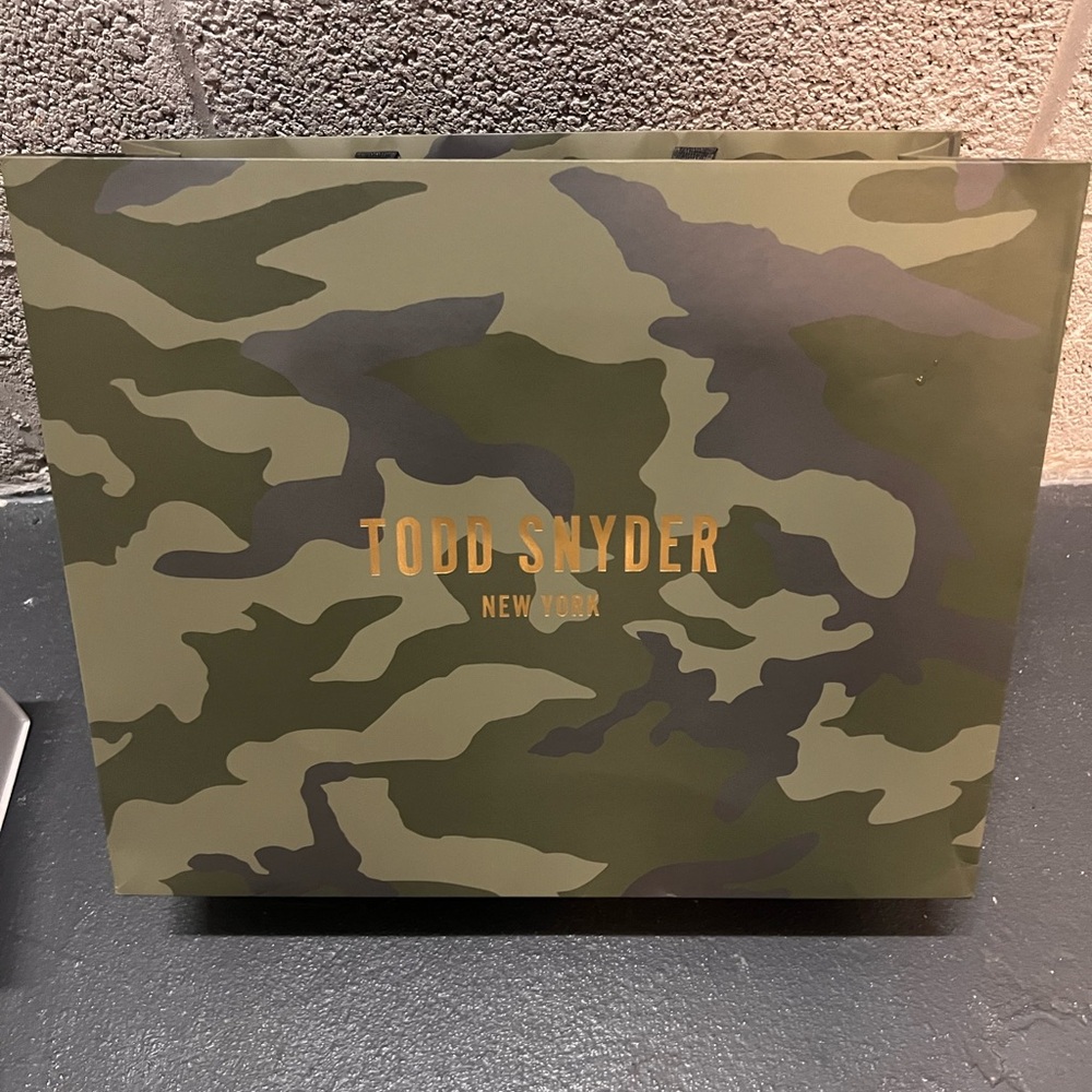 Todd Snyder Camouflage Tote with Orange Interior